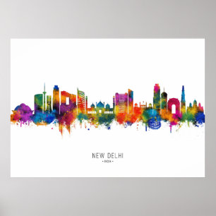 Poster Nova Deli India Skyline