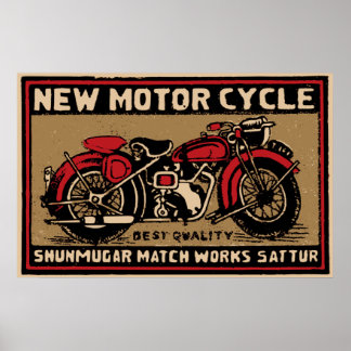 Poster Nova etiqueta de correspondência segura do ciclo d