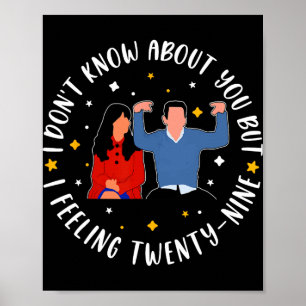 Poster Nova Garota 29 Aniversário 29º Estou Me Sentindo V
