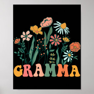Poster Nova Gramma Wildflower Primeiro Aniversário &