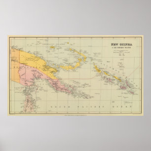 Póster Nova Guiné e Solomon Island