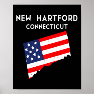 Poster Nova Hartford Connecticut EUA Estado América Viage