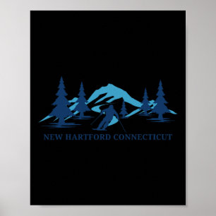 Poster Nova Hartford Connecticut Ski Resort Skiier