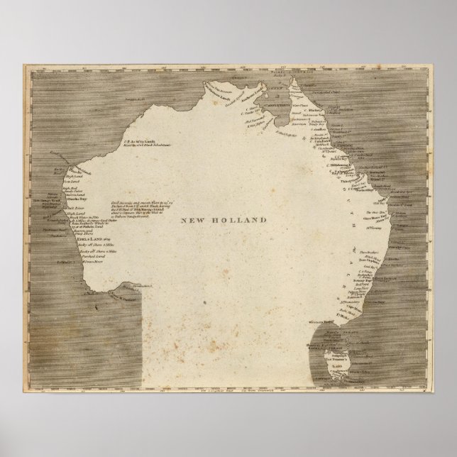 Póster Nova Holanda, Austrália (Frente)