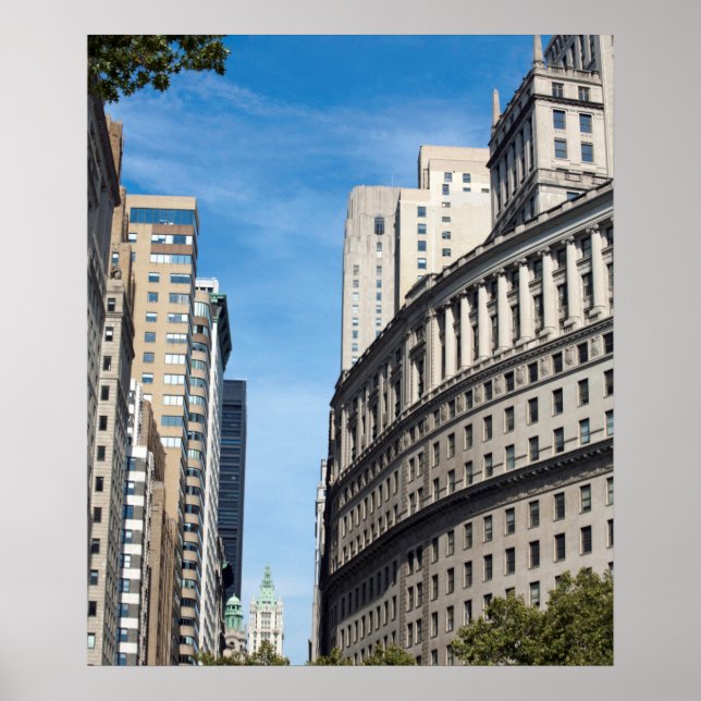 Poster Nova Iorque de Construção de Óleo Padrão (Frente)