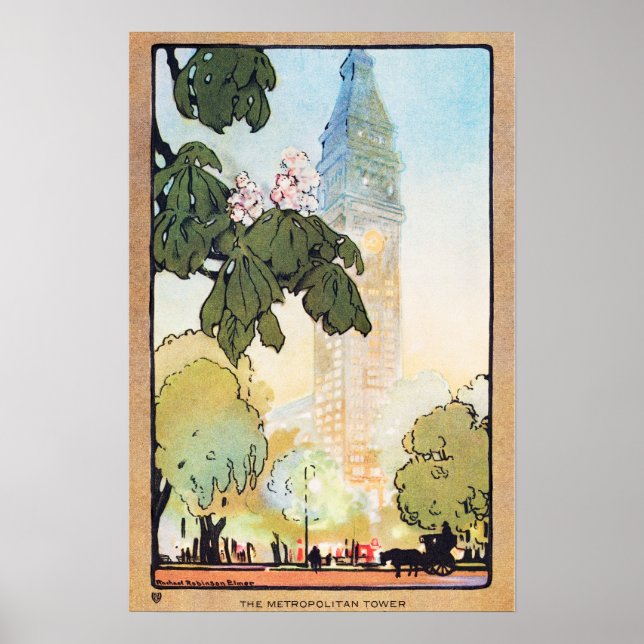 Poster Nova Iorque de Vintage (Frente)