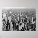 Poster Nova Iorque do Panorama Branco Negro<br><div class="desc">Pop Art Style Manhattan Nova Iorque Trabalho de arte</div>