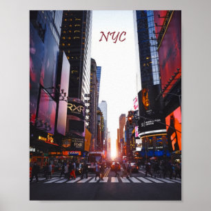 Poster Nova Iorque do Quadrado NYC Times