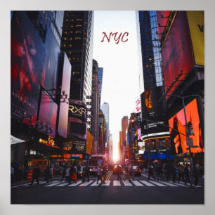 Poster Nova Iorque do Quadrado NYC Times