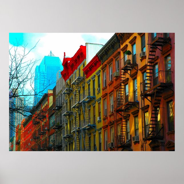 Poster Nova Iorque "Hell's Kitchen District Street" (Frente)
