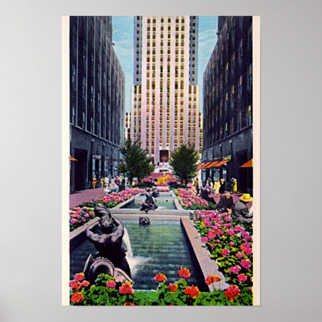 Poster Nova Iorque, New York Plaza no Rock 1940 (Frente)