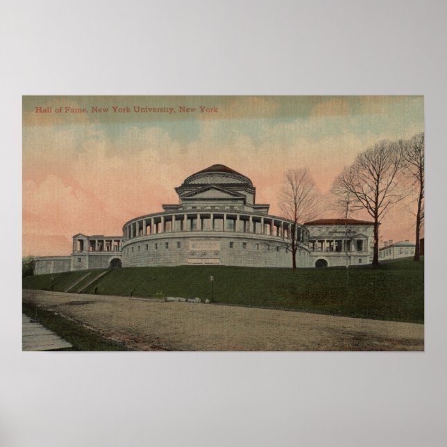 Póster Nova Iorque, Nova Iorque - Hall da Fama, Universid (Frente)
