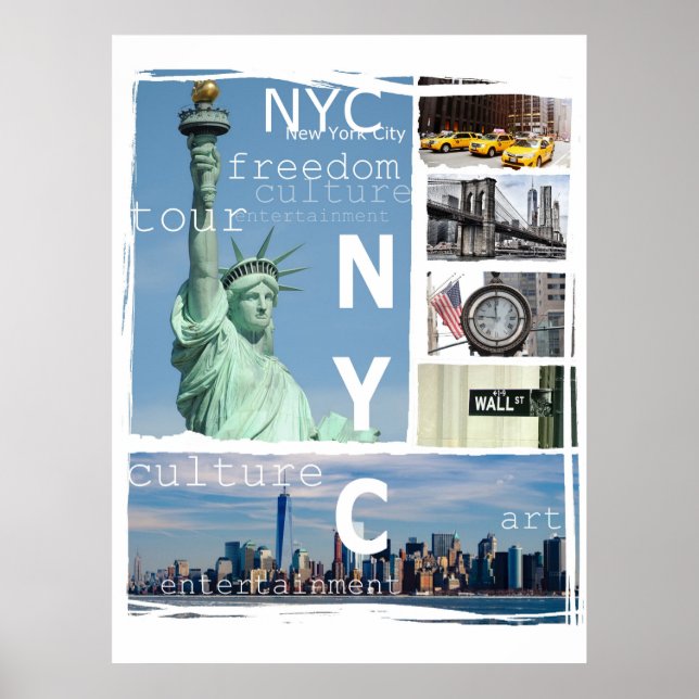 Poster Nova Iorque Nyc Manhattan Liberty Statue Ny (Frente)