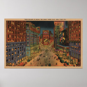 Póster Nova Iorque, opinião de NYNight do Times Square