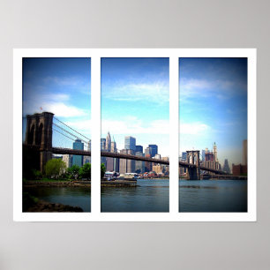 Poster Nova Iorque - Ponte do Brooklyn