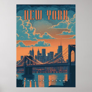 Poster Nova Iorque poster, nova arte do horizonte, manhat