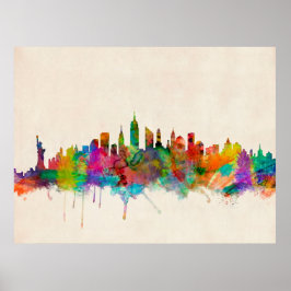 Póster Nova Iorque Skyline Cityscape