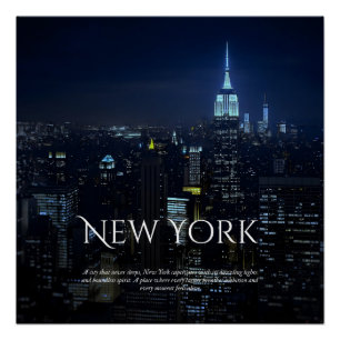 Póster Nova Iorque Skyline Poster - Impressora a Wall Art
