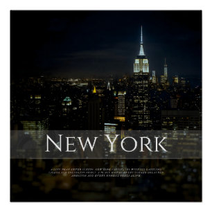 Póster Nova Iorque Skyline Poster - Impressora a Wall Art