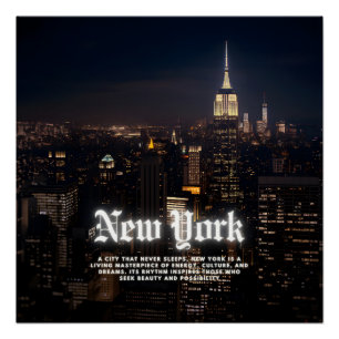 Póster Nova Iorque Skyline Poster Modelo