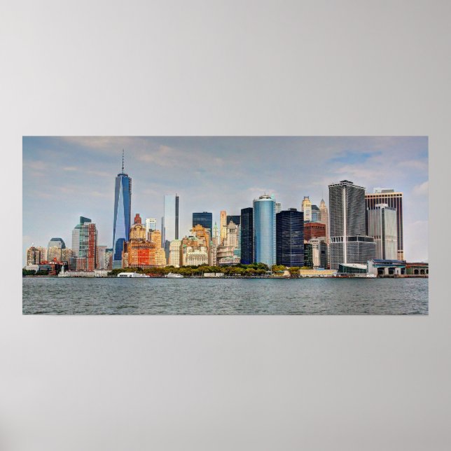 Poster Nova Iorque Skyline/W Torre Livre (Frente)