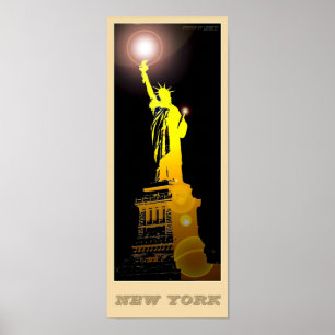 Póster Nova Iorque Statue of Liberty - 01 - Posta Viagem