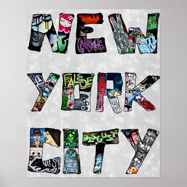 Poster Nova Iorque Street Art (Frente)