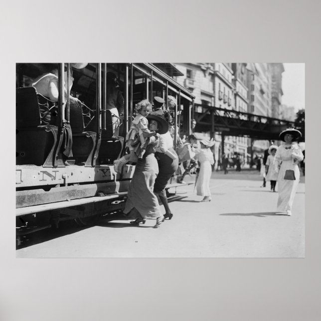 Póster Nova Iorque Streetcar, 1913 (Frente)