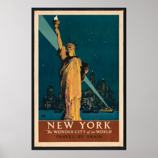 Poster Nova Iorque, Viagem, Adolph Treidler, 1920 Vintage