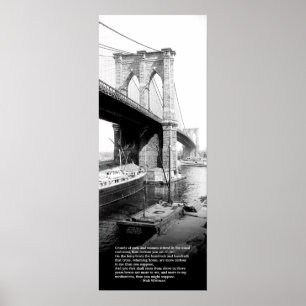 Poster Nova Iorque & Whitman da balsa de Brooklyn do