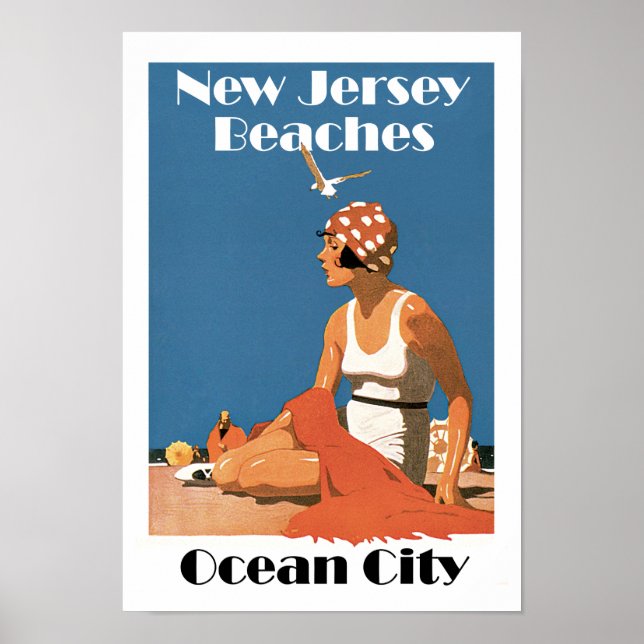 Poster Nova Jersey Beaches ~ Ocean City (Frente)