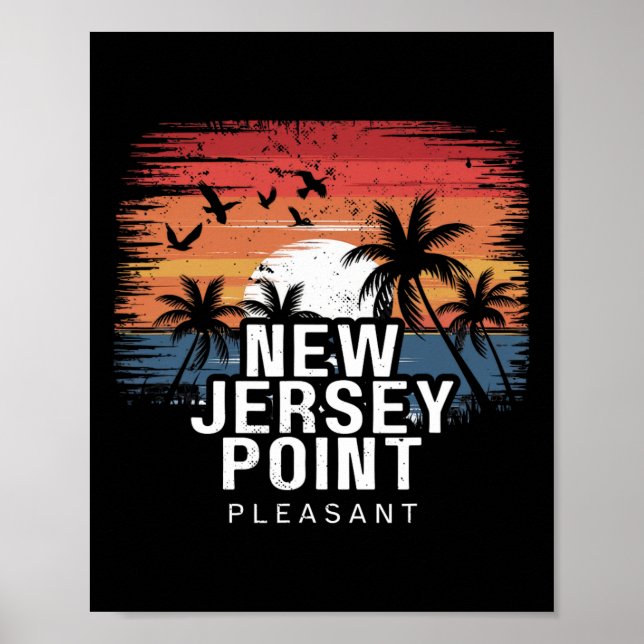 Poster Nova Jersey Point Pleasant Surfe Surfista  (Frente)