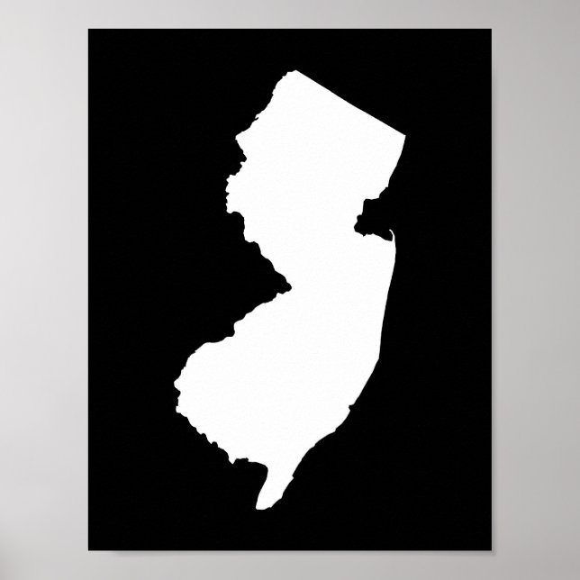 Poster Nova Jersey Preto e Branco (Frente)
