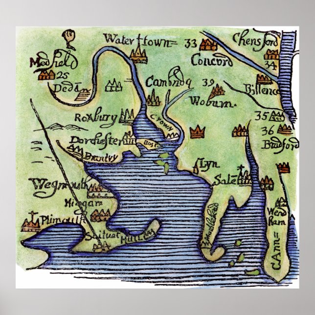 POSTER NOVA MAPA DE INGLATERRA 1677 (Frente)