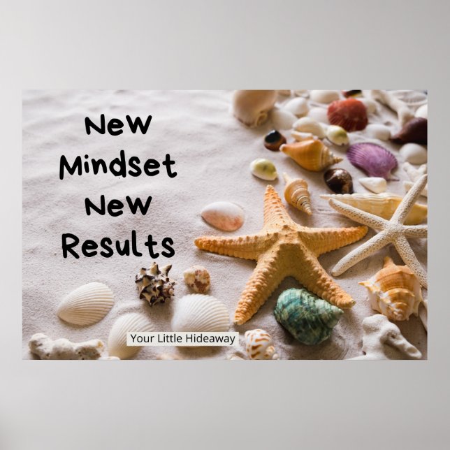 Poster "Nova Mentalidade" Citações Positivas "Pôster" (Frente)