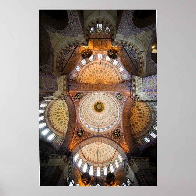 Póster Nova Mesquita Interior em Istambul (Frente)
