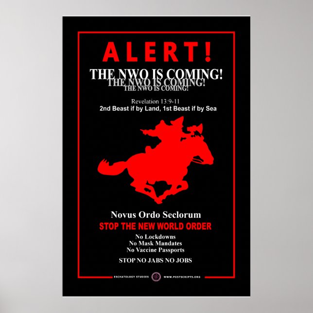 Poster Nova Ordem Mundial está chegando (Frente)