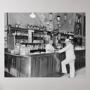 Poster Nova Orleães Bar, 1938. Foto do vintage