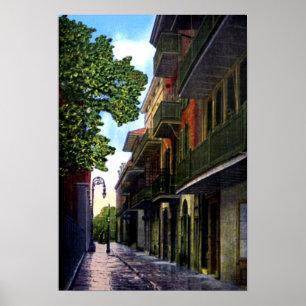 Poster Nova Orleães Louisiana pirateia o beco