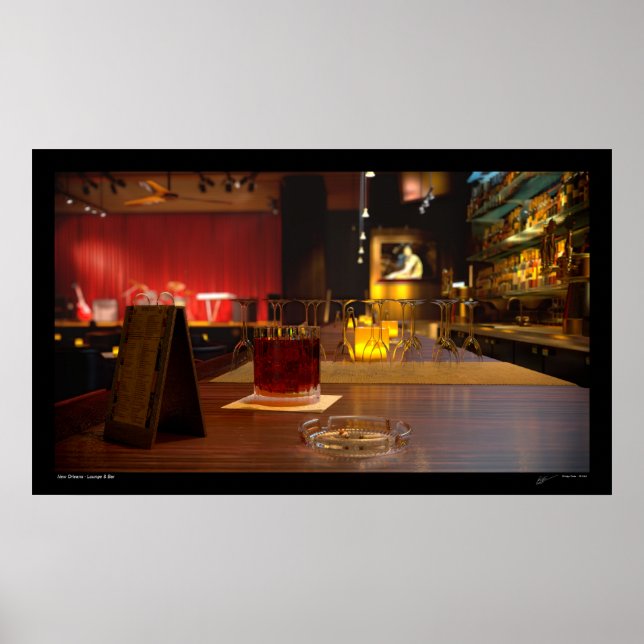 Poster Nova Orleans - Bar e Lounge 3D (Frente)