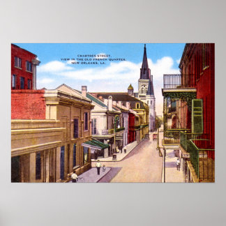 Poster Nova Orleans Louisiana Chartres Street
