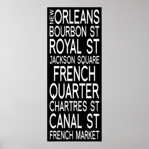 Poster Nova Orleans   Tipografia