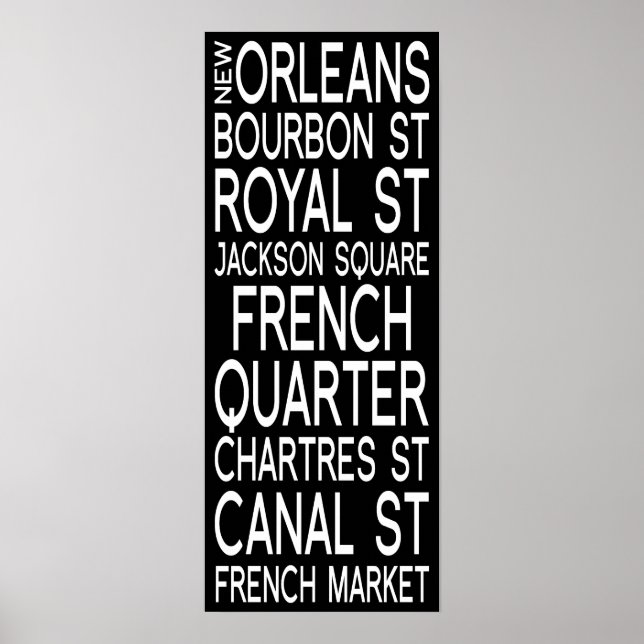 Poster Nova Orleans | Tipografia (Frente)