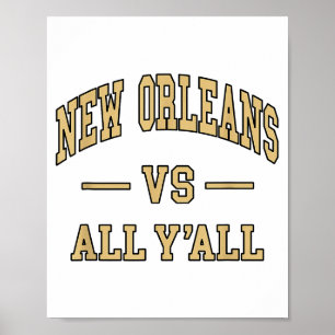 Poster Nova Orleans Vs Todos Vocês - Design Retrô - Clic