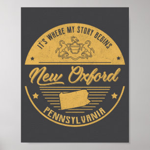 Poster Nova Oxford Pensilvânia É Onde Minha História Come