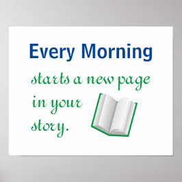 Poster Nova página na sua citação motivacional do artigo