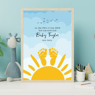 Poster Nova Pegada de Bebê Sunshine