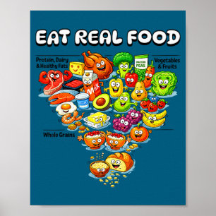 Poster Nova Pirâmide Alimentar Coma Carne Real Carnívoro
