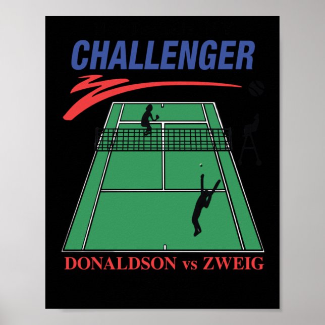 Poster Nova Rochelle Ny Challenger Donaldson Vs Zweig (Frente)