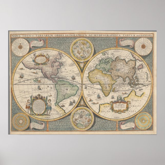 Poster Nova Totius Terrarum Orbis Geographic (Frente)